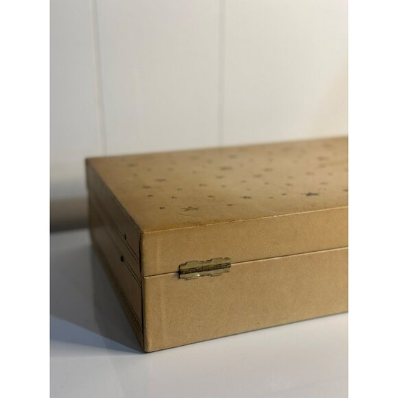 VTG Jewelry Box AOP Star 14"x9" Red Velvet Lining MCM Keepsake Box - Picture 5 of 9